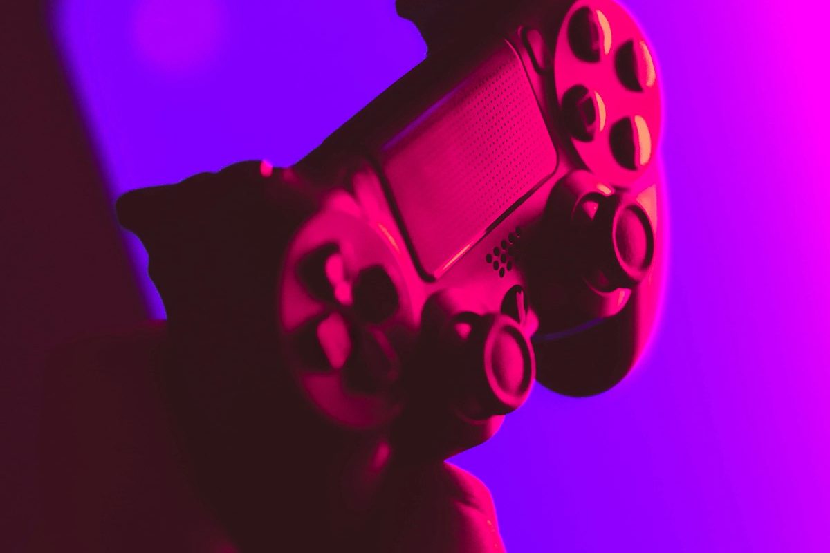 Controller under magenta light